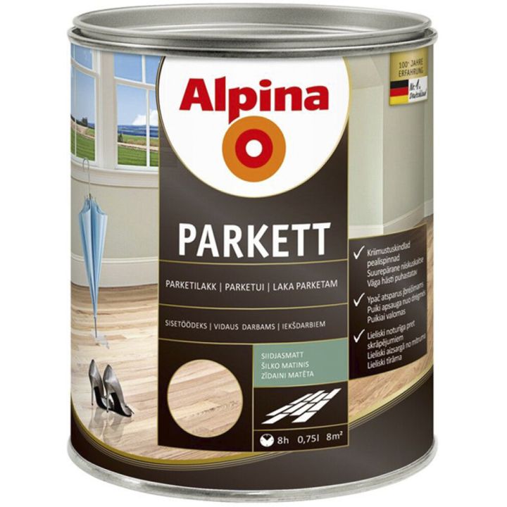 Parketilakk Alpina siidjasmatt 750 ml