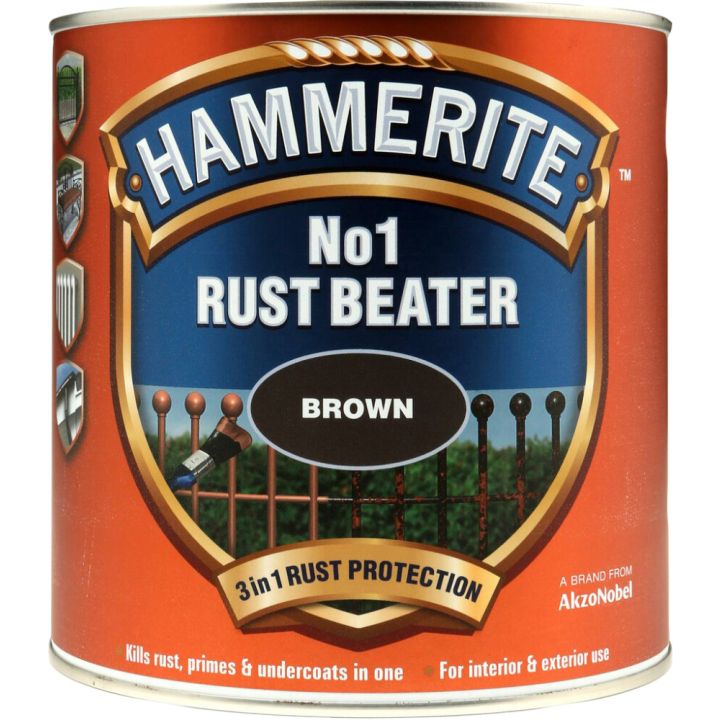 Kruntvärv Hammerite No.1 Rustbeater 500 ml, pruun