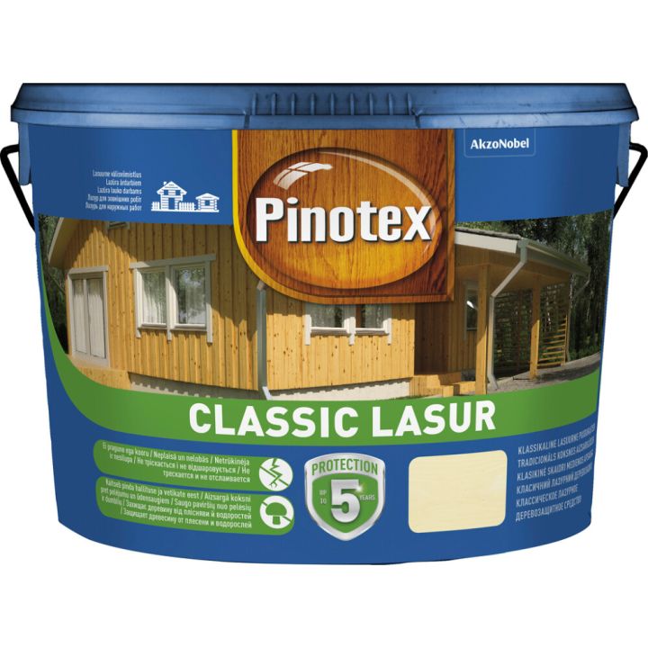 Puidukaitsevahend Pinotex Classic Lasur 10 l, pähkel