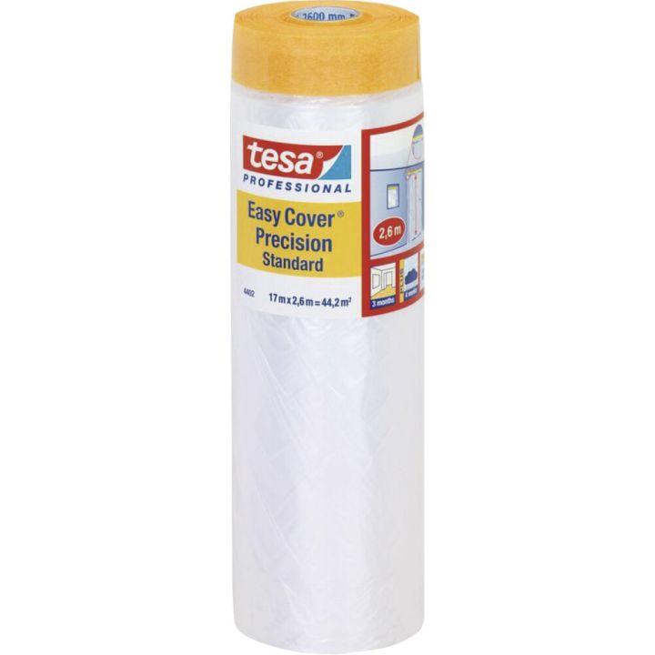 Kaitsekilega maalriteip tesa® Easy Cover Precision 33 x 1,4 m