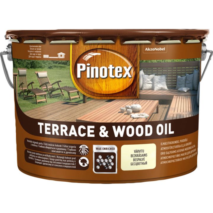 Puiduõli Pinotex Terrace&Wood Oil 10 l, värvitu