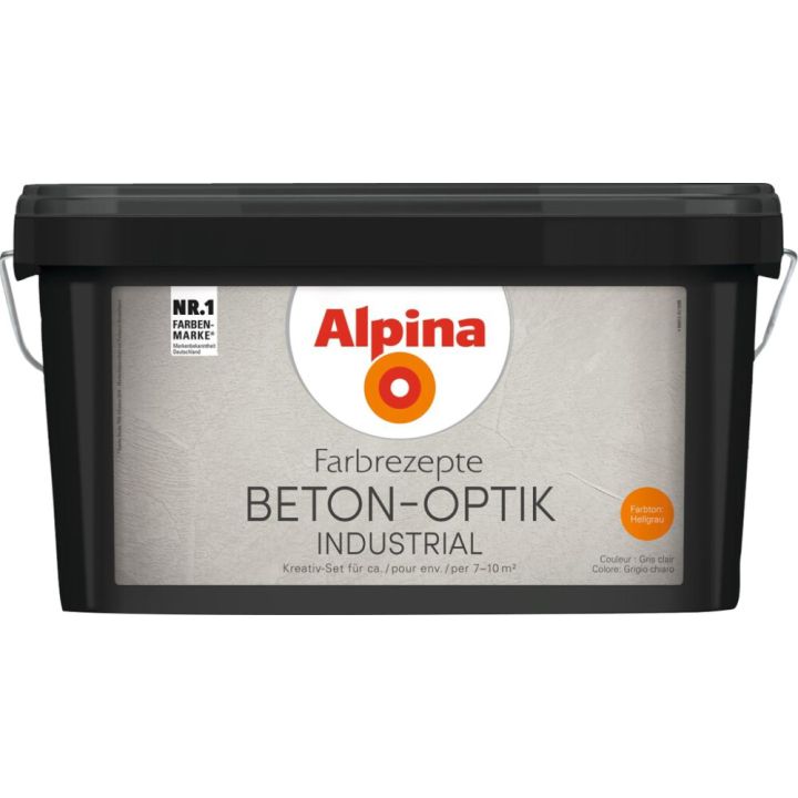 Dekoratiivvärv Alpina Farbrezepte Beton-Optik 4 l helehall