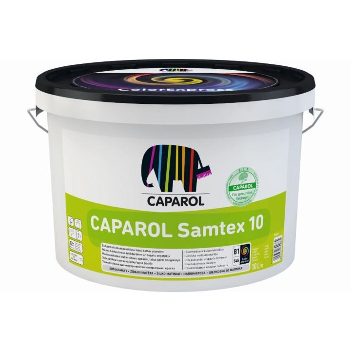 Sisevärv Caparol Samtex 10 B1 valge 10 l
