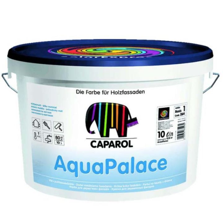 Vesialuseline dispersioonvärv Caparol Aqua Palace B1 2,5 l,  valge