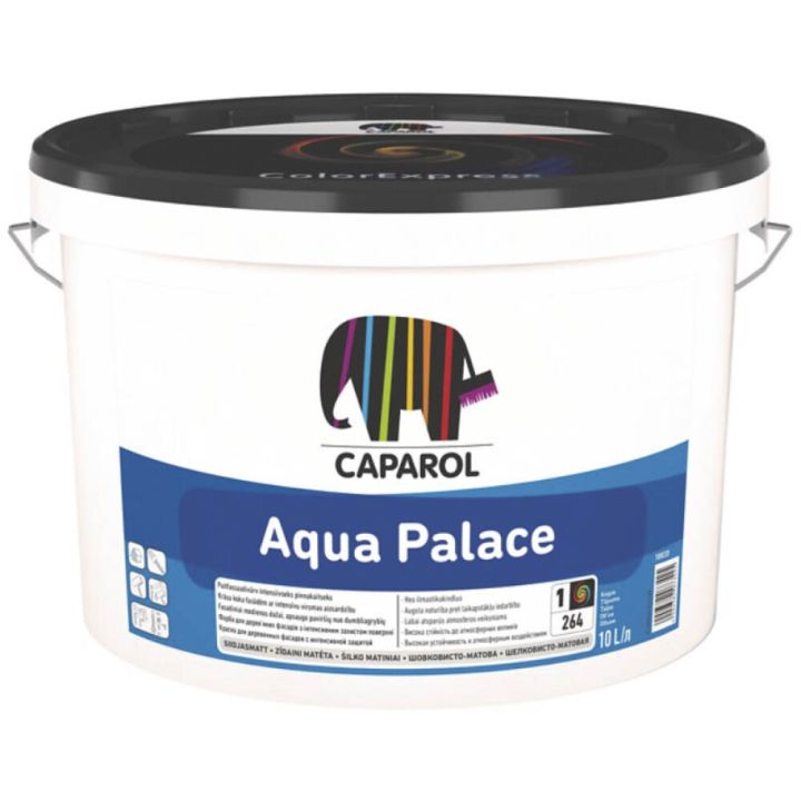 Vesialuseline dispersioonvärv Caparol Aqua Palace B1 10 l,  valge
