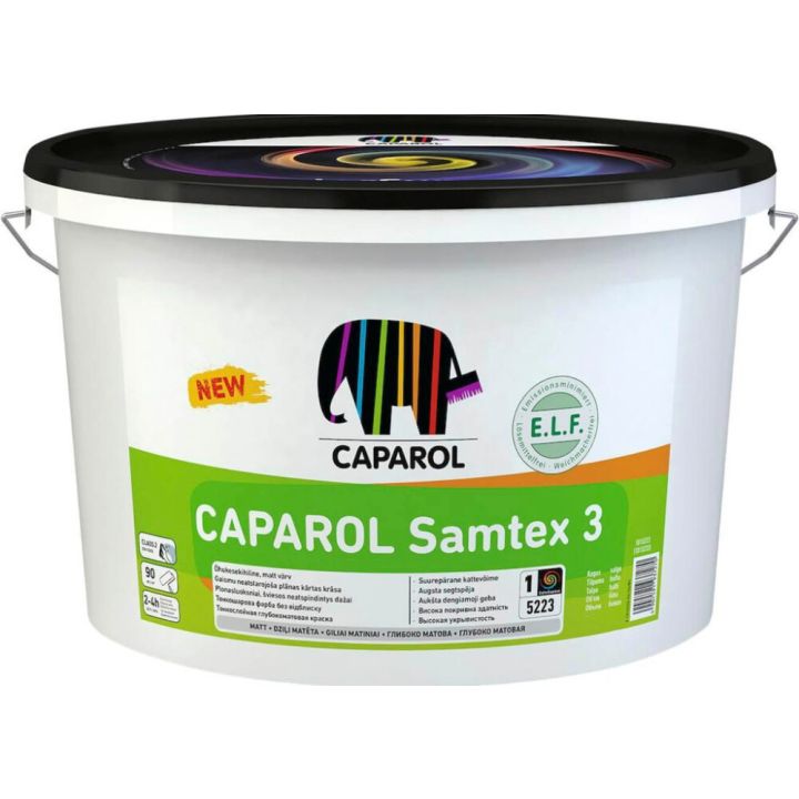 Sisevärv Caparol Samtex 3 ELF B1 valge 2,5 l