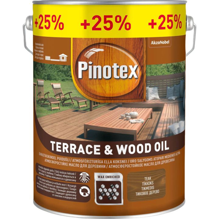 Puiduõli Pinotex Terrace & Wood Oil 4 + 1 l, teak
