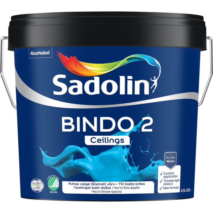 Laevärv Sadolin Bindo 2 BW valge täismatt 4,5 l