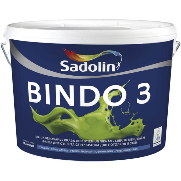 Lae- ja seinavärv Sadolin Bindo 3 BW valge 15 l
