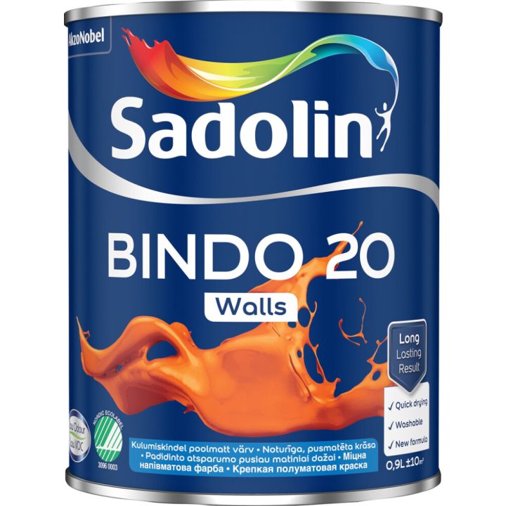 Seinavärv Sadolin Bindo 20 BW valge 0,9 l