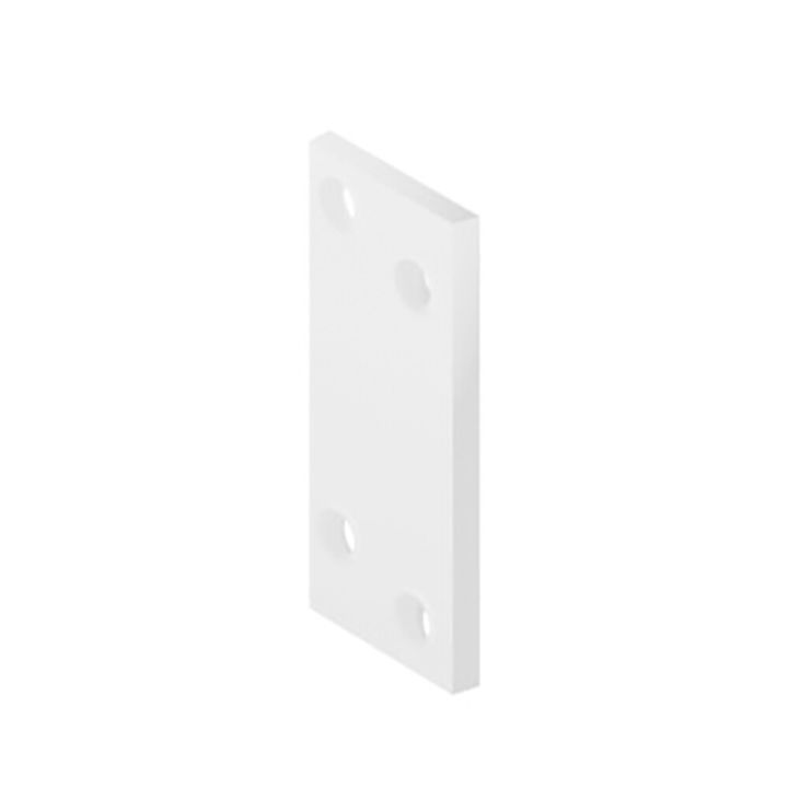 Naelutusplaat Arras 60 x 25 mm valge