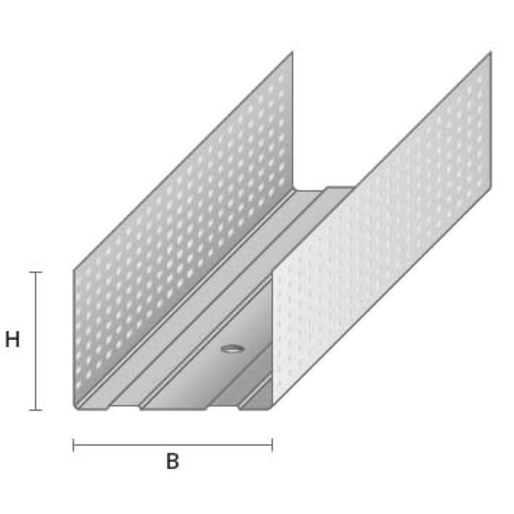 Metallkarkassi horisontaalprofiil HP-42/37, 3000 mm