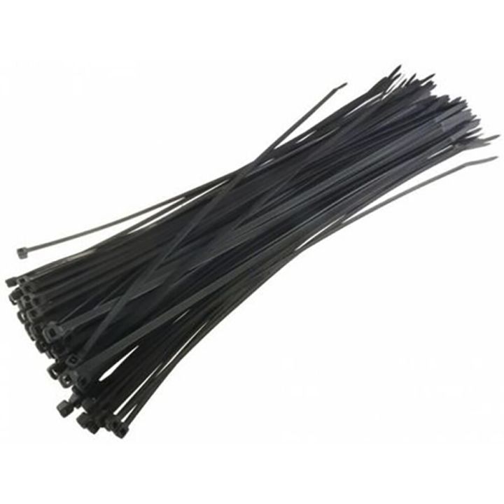 Kaablisidemed 380 x 7,6 mm, 100 tk/pakk, must