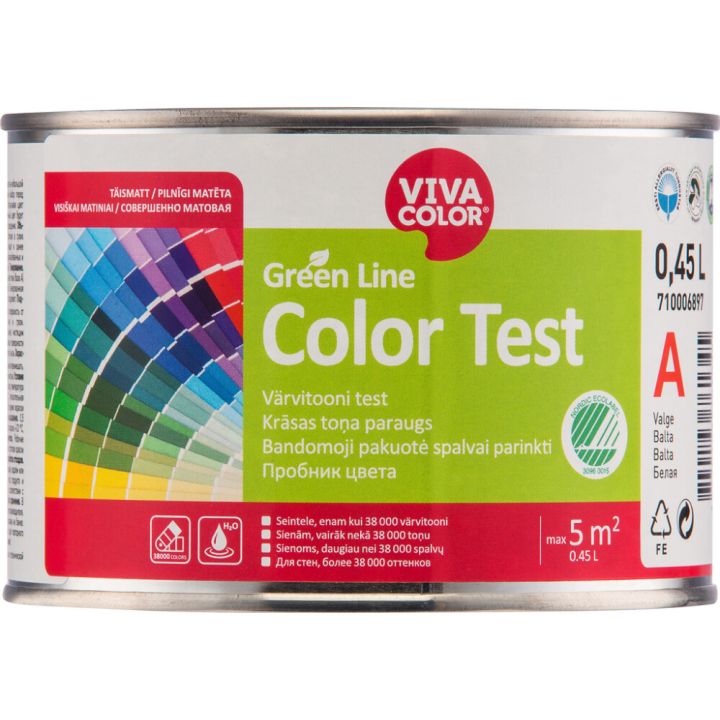 Värvitooni tester Vivacolor Green Line Color Test A valge 0,45 l