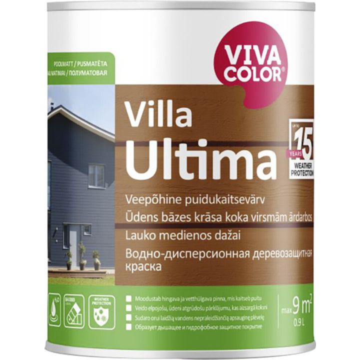 Puidukaitsevärv Villa Ultima 0,9 l