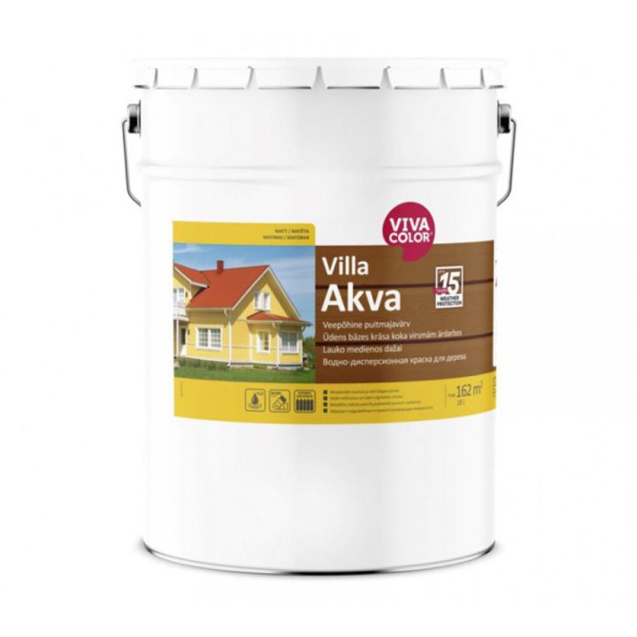 Puitmajavärv Vivacolor Villa Akva A valge 18 l