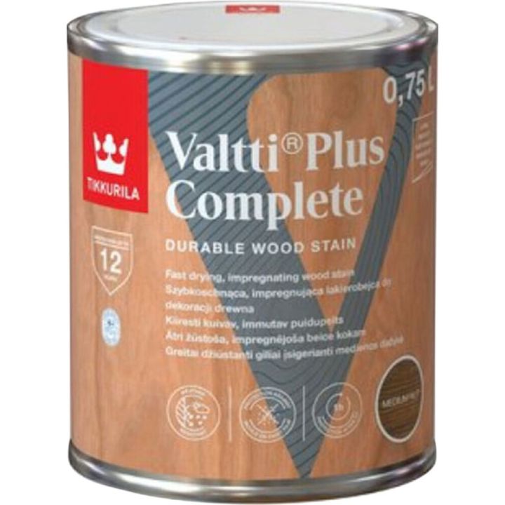 Puidulasuur Tikkurila Valtti Plus Complete Medium Nut 0,75 l