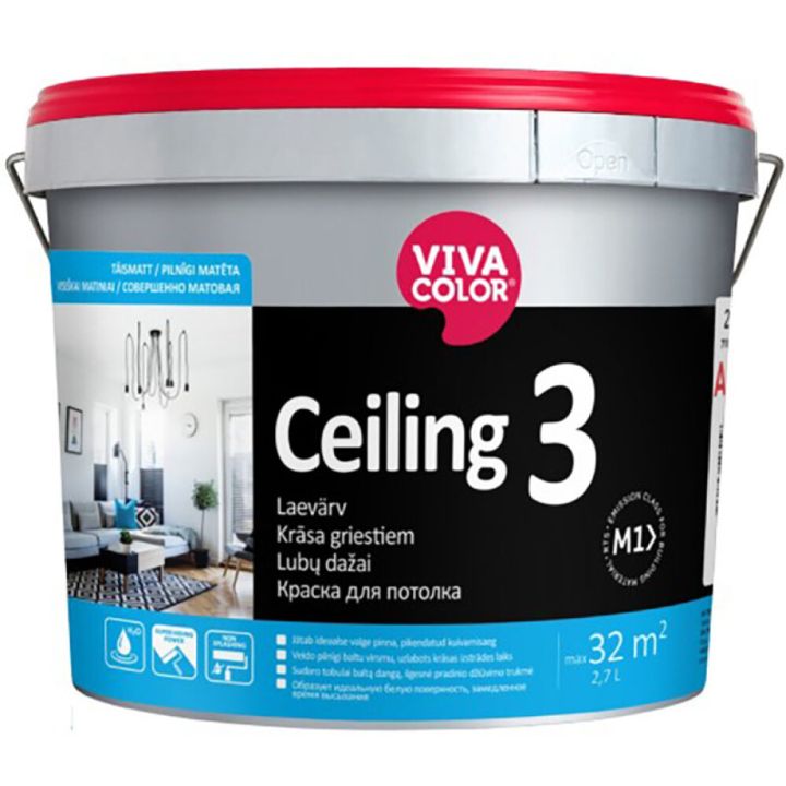 Laevärv Vivacolor Ceiling 3 AP valge 2,7 l
