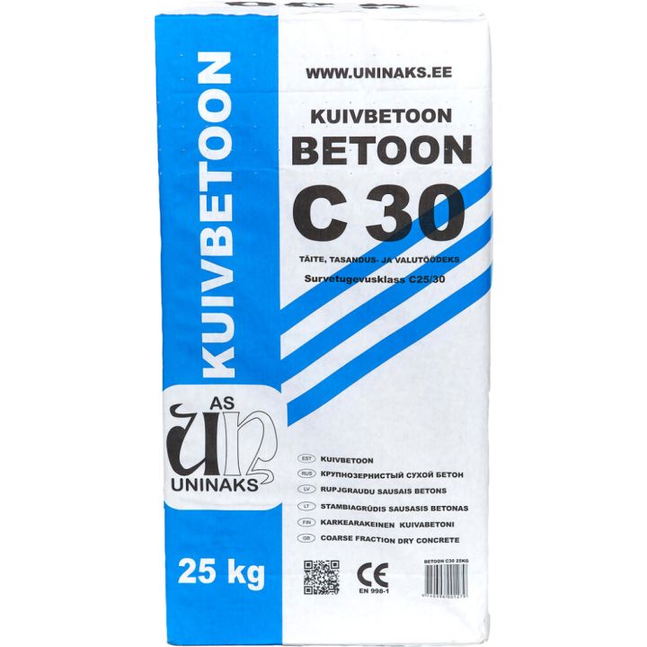 Kuivbetoon Uninaks C30 25 kg