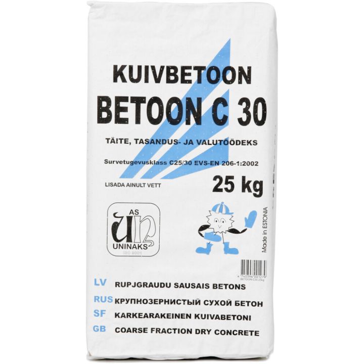 Kuivbetoon Uninaks C30 talvine 25 kg