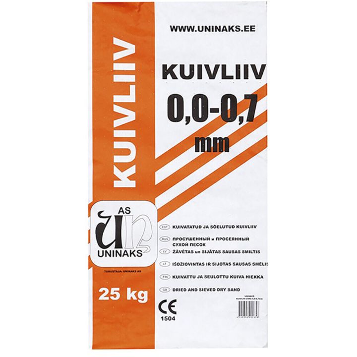 Kuivliiv Uninaks 0,0-0,7 mm 25 kg
