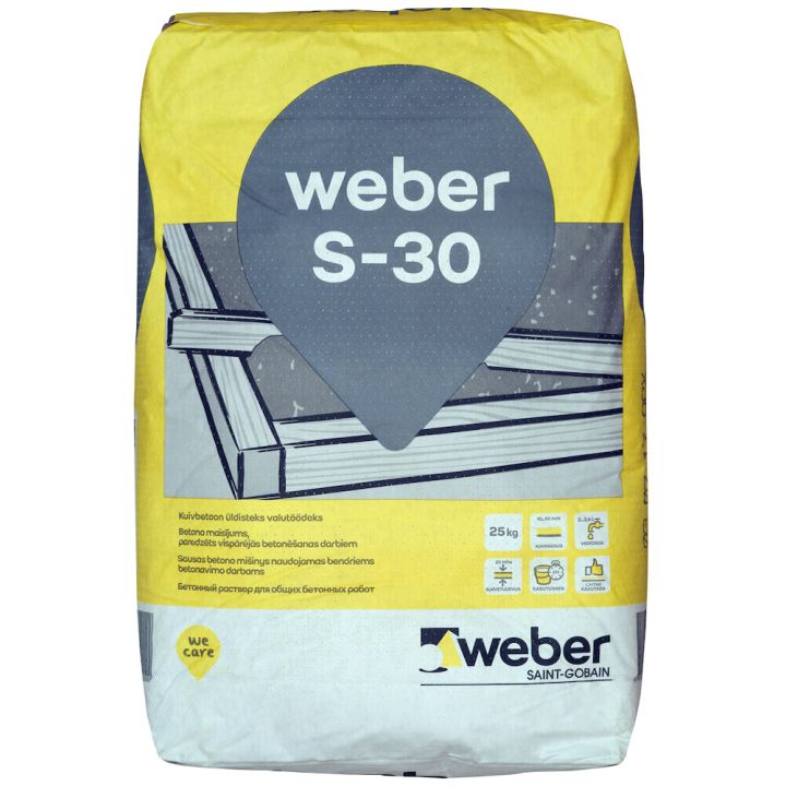 Kuivbetoon Weber S-30 25 kg