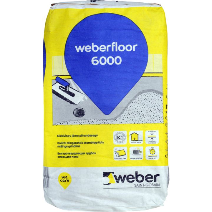 Kiirkivinev põrandasegu Weberfloor 6000 20 kg