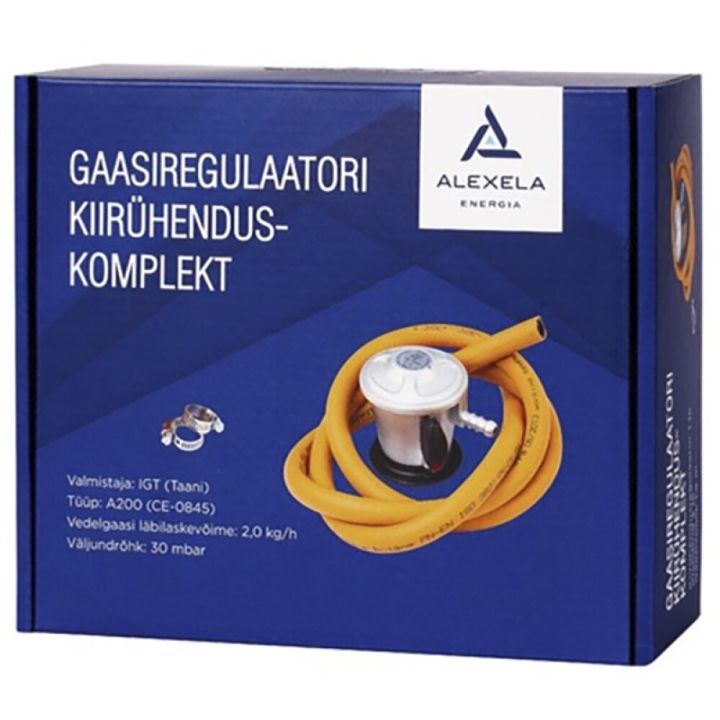 Gaasiregulaatori kiirühenduskomplekt