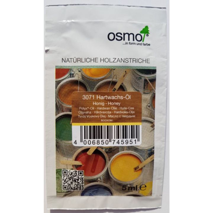 Õlivaha Polyx tester toonitud Osmo 3071 Honey 5 ml