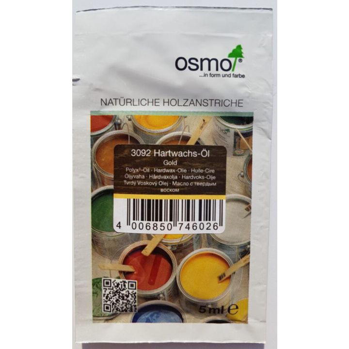 Õlivaha Polyx tester toonitud Osmo 3092 kuldne 5 ml