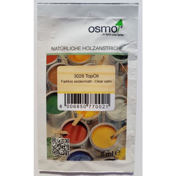 Õlivaha TopOil tester värvitu 3028 Clear Satin 5 ml