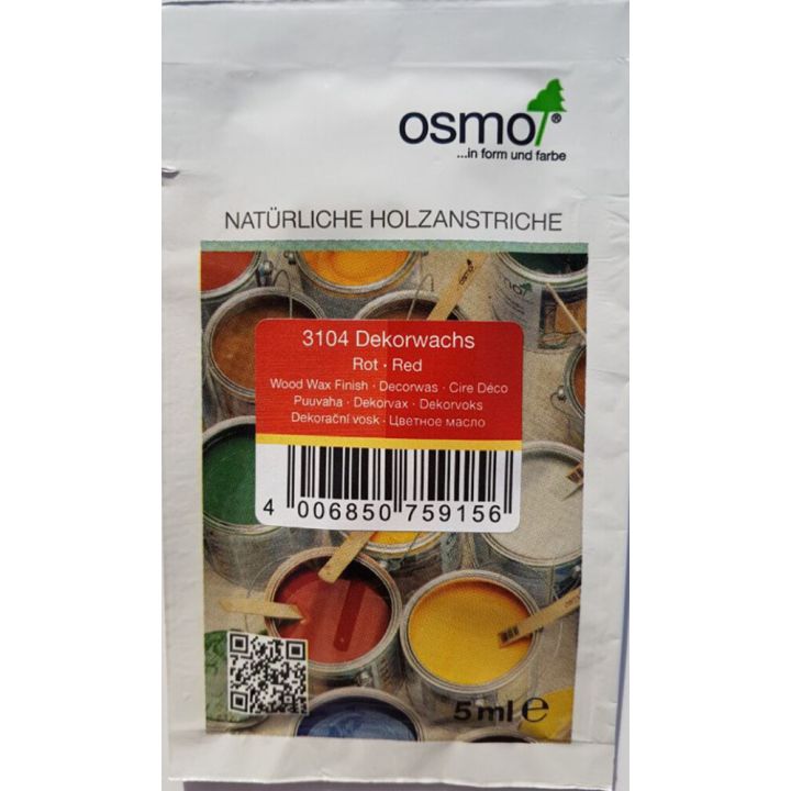 Tooniv õlivaha tester läbipaistev Osmo 3104 punane 5 ml