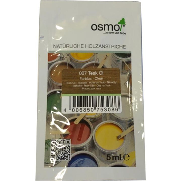 Terrassiõli tester Osmo 007 Teak värvitu 5 ml