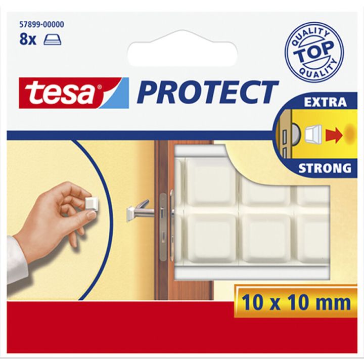 Löögisummutaja tesa® Protect 10 x 10 mm, valge