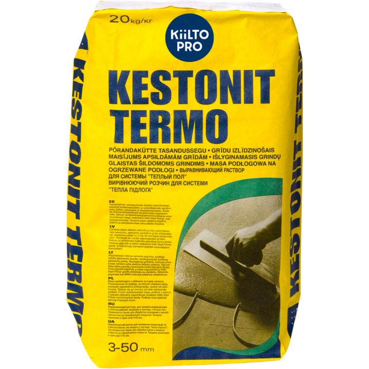 Põrandakütte tasandussegu Kiilto Pro Kestonit Termo 20 kg