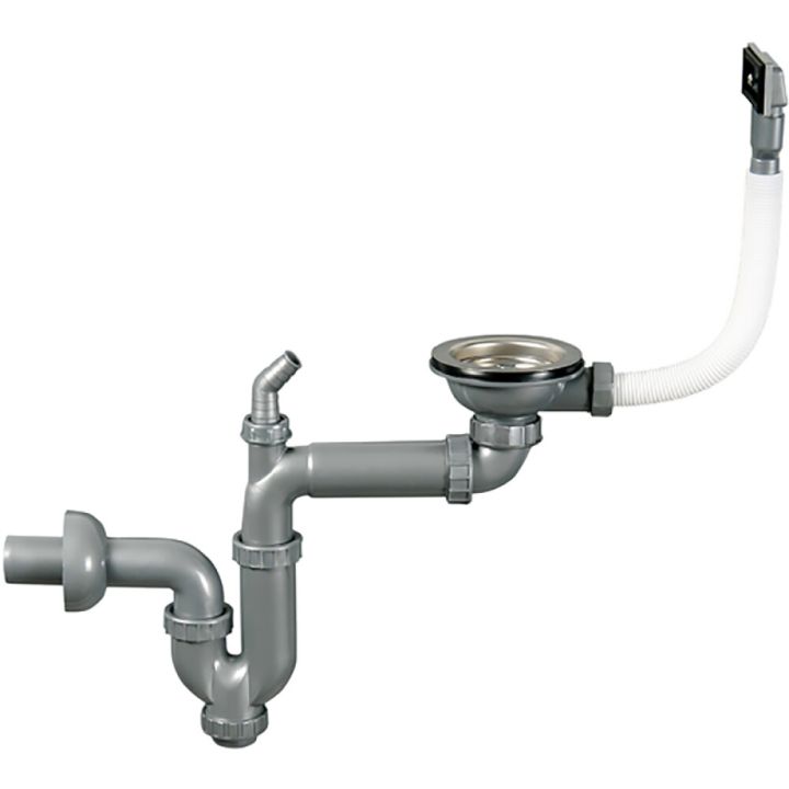 Sifoon köögivalamule Kromevye 1 1/2" x 90 x Ø50 mm ülejooksuga