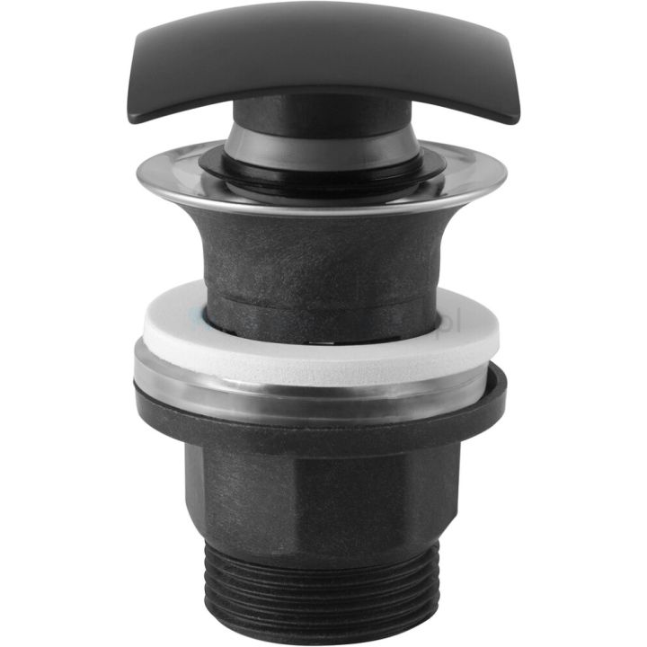 Põhjaklapp Ferro Rotondo Click-clack G5/4 S290BL-B must ülevooluga