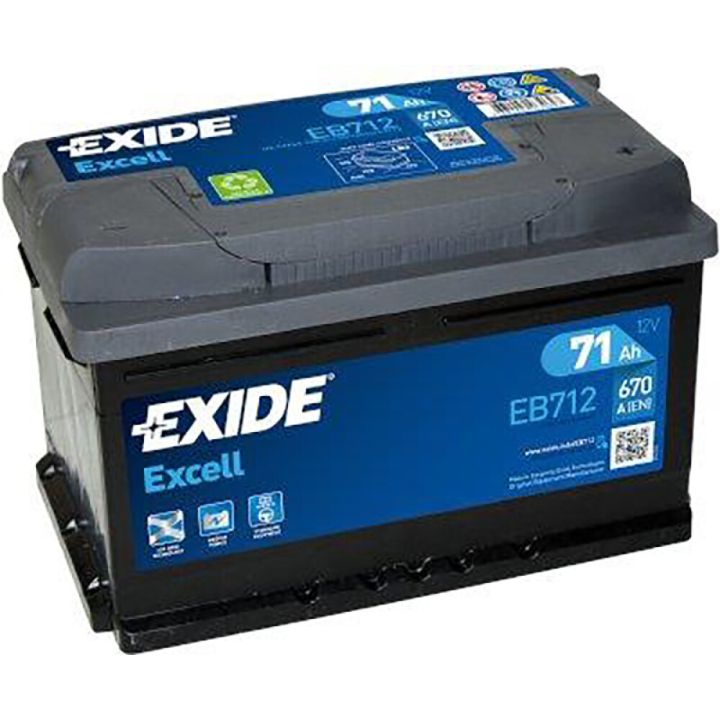 Autoaku Exide Excell 71 Ah 670 A -+