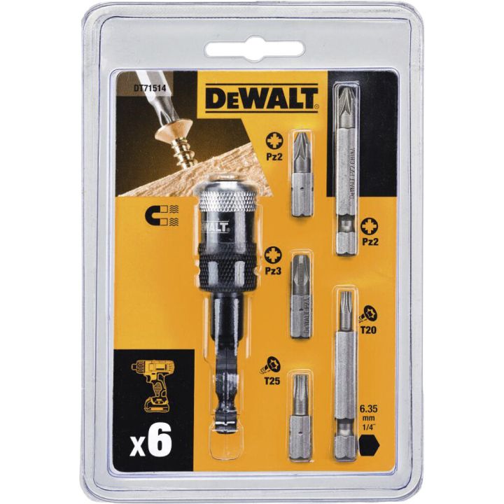 Otsikute komplekt DeWalt 6-osaline