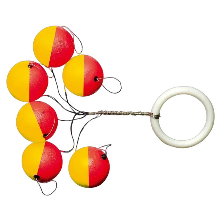 Pärlid Leuchtpiloten ümar punane/kollane 10 mm