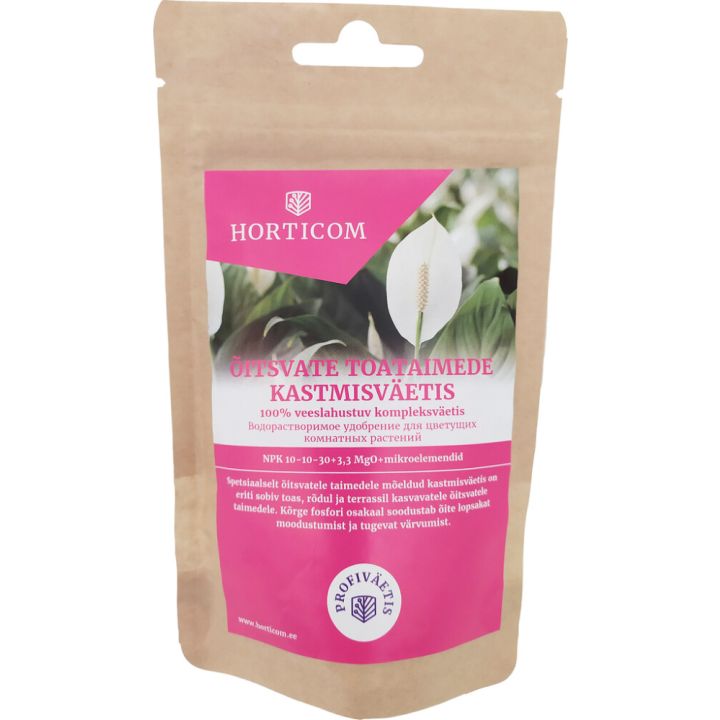 Õitsvate toataimede kastmisväetis Horticom 100g