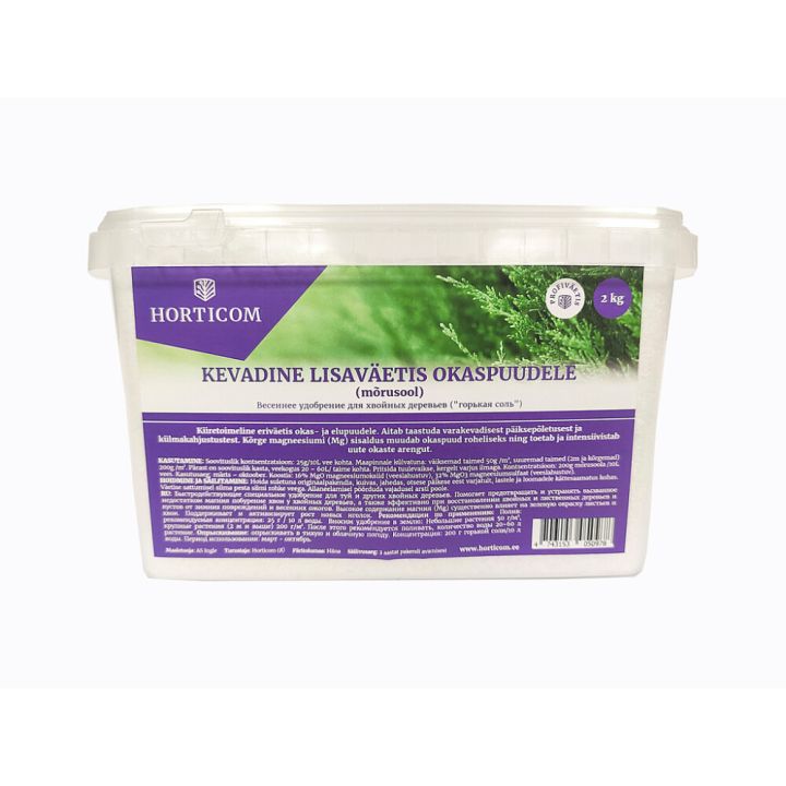 Kevadine lisaväetis okaspuudele (mõrusool) Horticom 2kg