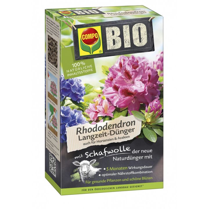 BIO pikaajaline rodo- ja hortensiaväetis lambavillaga Compo 750g