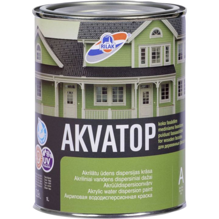 Puitfassaadivärv Rilak Akvatop 0,9 l, must