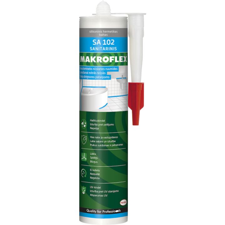 Sanitaarsilikoon Makroflex SA 102, valge 300 ml