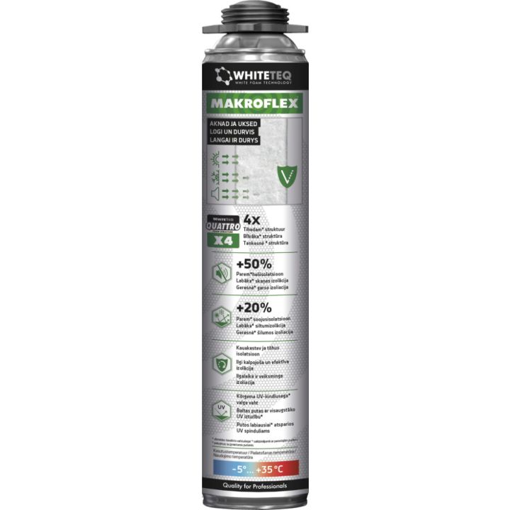 Montaaživaht Makroflex Whiteteq Pro 750 ml