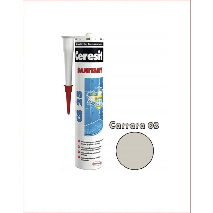 Sanitaarsilikoon Ceresit CS25 280 ml, Carrara 03