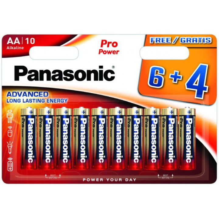 Pro Power patarei Panasonic LR03PPG/10B (6+4tk)