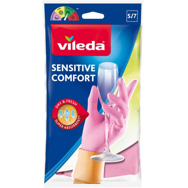 Majapidamiskindad Vileda Sensitive S, roosa