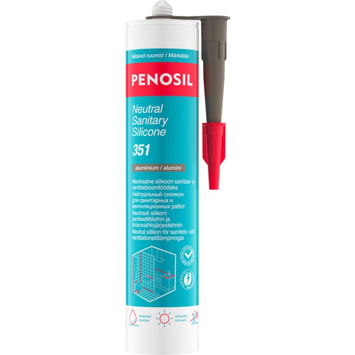 Neutraalne sanitaarsilikoon Penosil Neutral Sanitary Silicone 351 aluminium 280ml